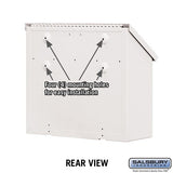 Standard Horizontal White Mailbox with Magazine Hooks