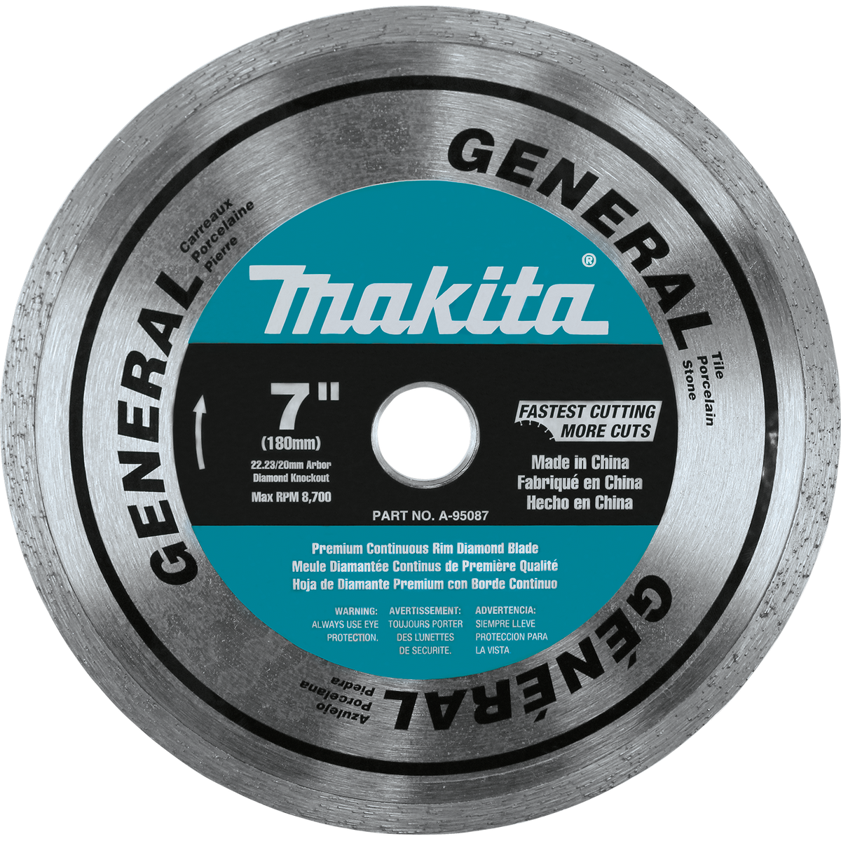Makita 7 in. Continuous Rim Diamond Blade for General Purpose (A-95087)