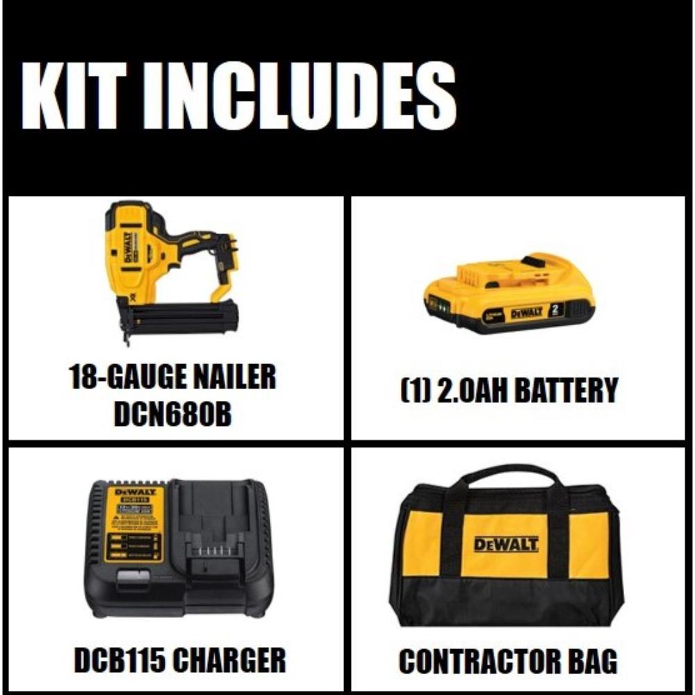 20-Volt Max Lithium-Ion 18-Gauge Cordless Brad Nailer Kit - Super Arbor