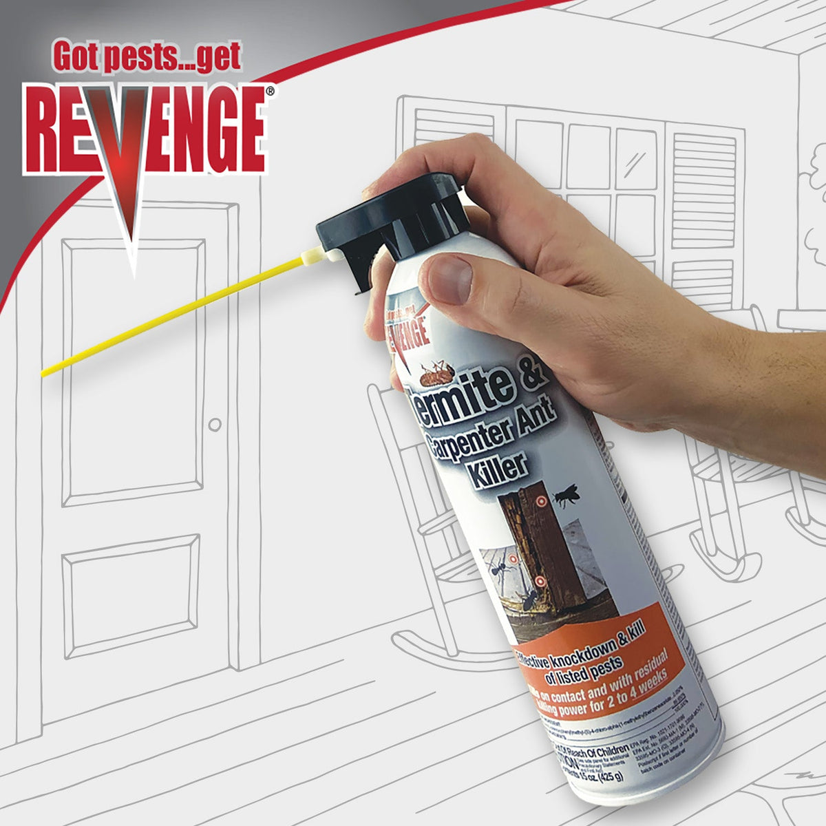 Bonide Revenge Termite & Carpenter Ant Aerosol Insect Killer, 15 oz