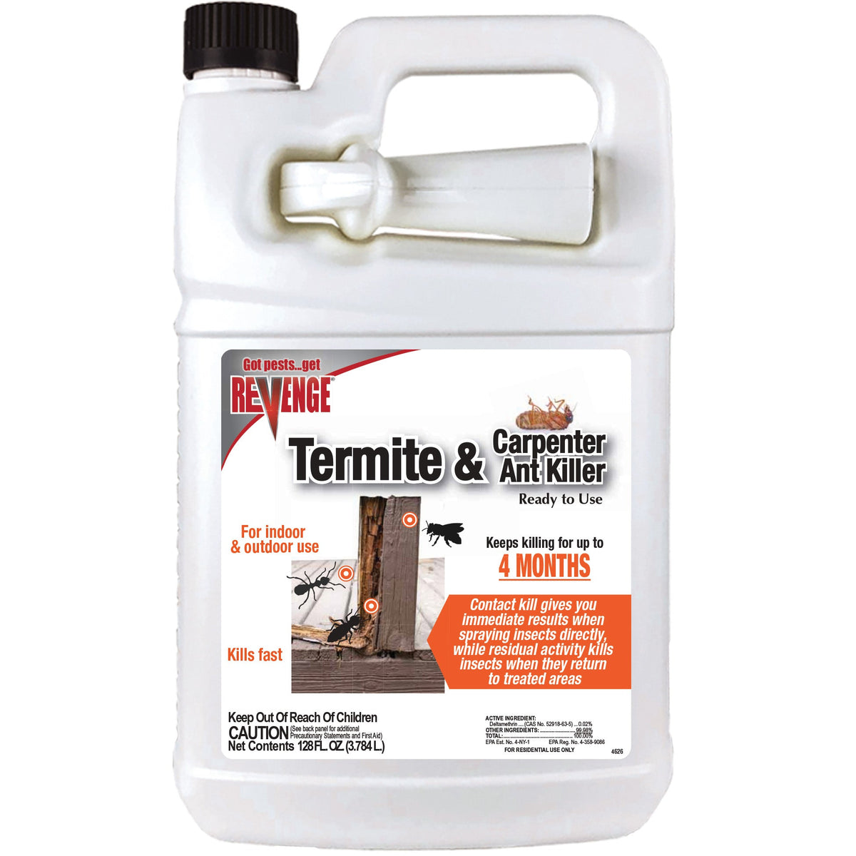 Bonide Revenge Termite & Carpenter Ant Killer, Ready-to-Use, 1 Gallon