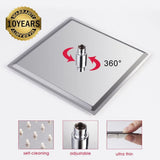 3-Spray Patterns 12 in. Ceiling Mount Rainfall Fixed Shower Head with Silicone Nozzle in Chrome - Super Arbor