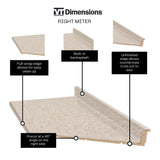 VT Dimensions Wilsonart 6-ft x 25.25-in Kalahari Topaz Matte Right-Hand Miter-Cut Laminate Kitchen Countertop with Integrated Backsplash, 4588-60
