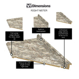VT Dimensions Formica 6-ft Cafe Azul Right-Hand Miter-Cut Laminate Kitchen Countertop with Integrated Backsplash