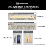 VT Dimensions Formica 10-ft x 25.5-in Cafe Azul Left-Hand Miter-Cut Laminate Countertop with Integrated Backsplash