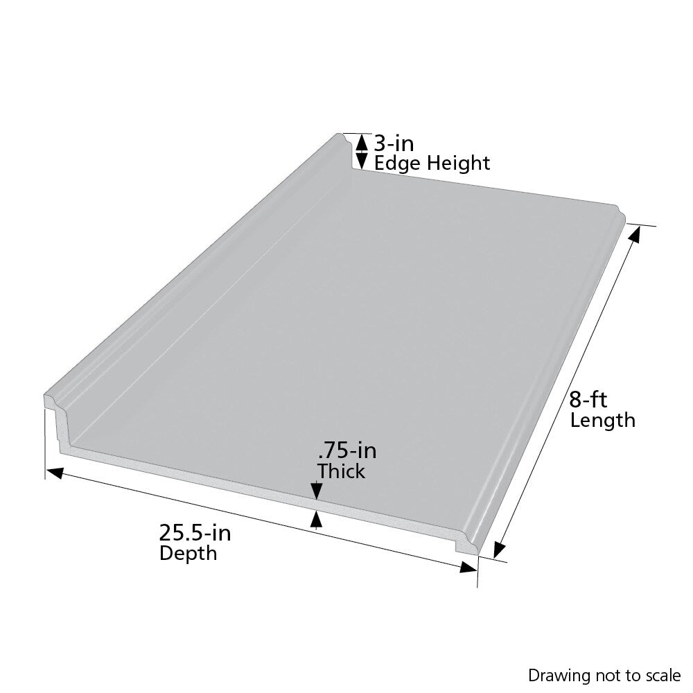 VT Dimensions Formica 8-ft Ouro Romano Etchings Straight Laminate Kitchen Countertop with Integrated Backsplash