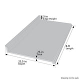 VT Dimensions Formica 8-ft x 25.5-in Ouro Romano Etchings Straight Laminate Countertop with Integrated Backsplash
