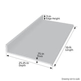 VT Dimensions Formica Radiance 10-ft x 25.25-in Cafe Azul Straight Laminate Kitchen Countertop with Integrated Backsplash