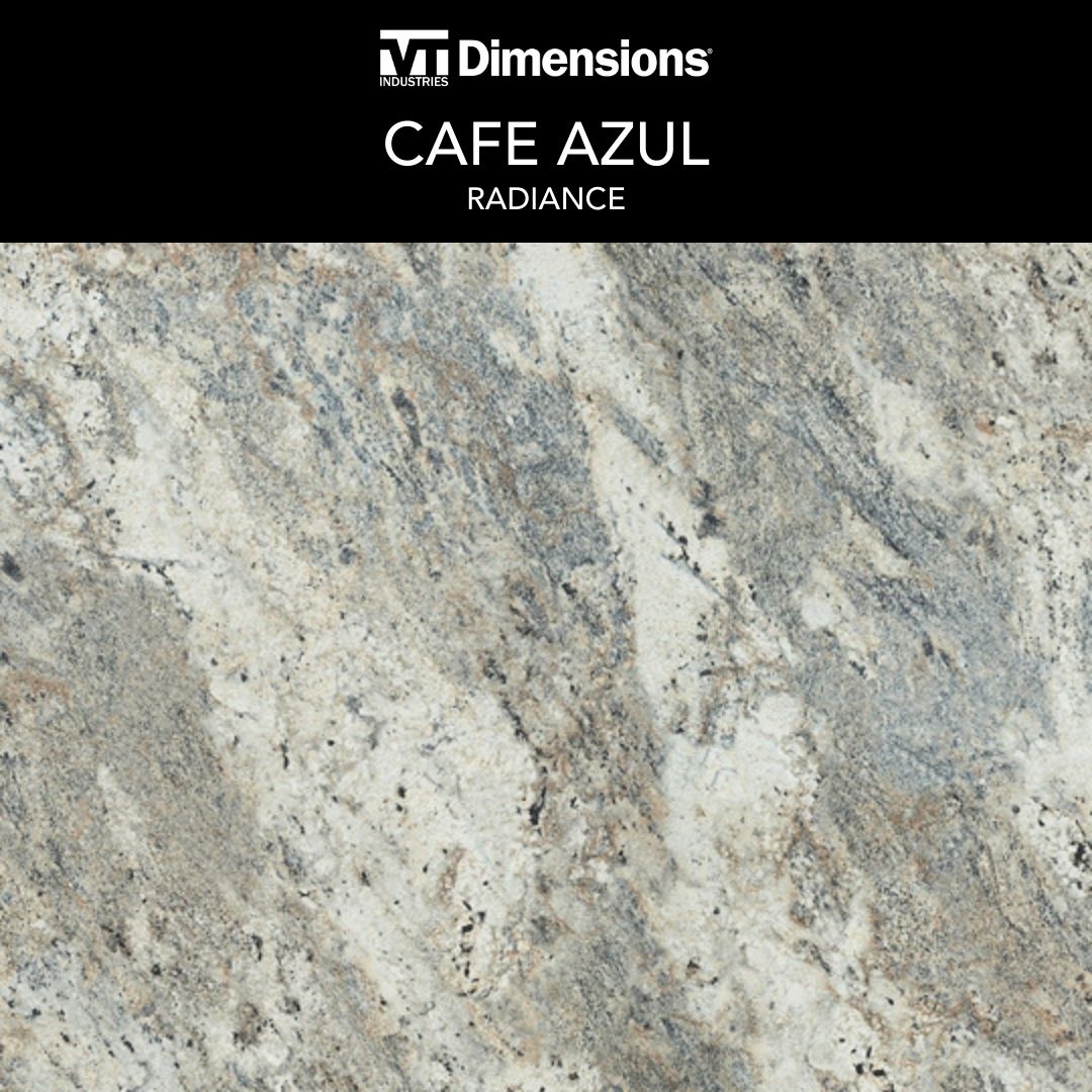 VT Dimensions Formica 10-ft x 25.5-in Cafe Azul Left-Hand Miter-Cut Laminate Countertop with Integrated Backsplash