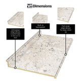 VT Dimensions Formica 6-ft Ouro Romano Etchings Straight Laminate Kitchen Countertop with Integrated Backsplash