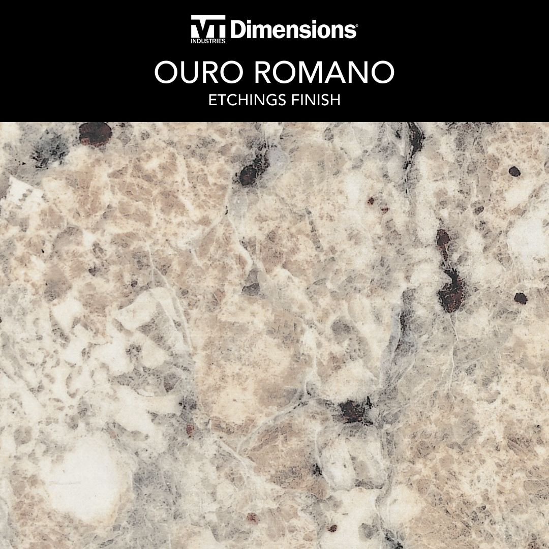 VT Dimensions Formica 10-ft Ouro Romano Etchings Left-Hand Miter-Cut Laminate Kitchen Countertop with Integrated Backsplash