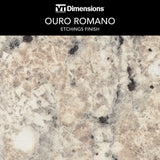 VT Dimensions Formica 10-ft Ouro Romano Etchings Left-Hand Miter-Cut Laminate Kitchen Countertop with Integrated Backsplash