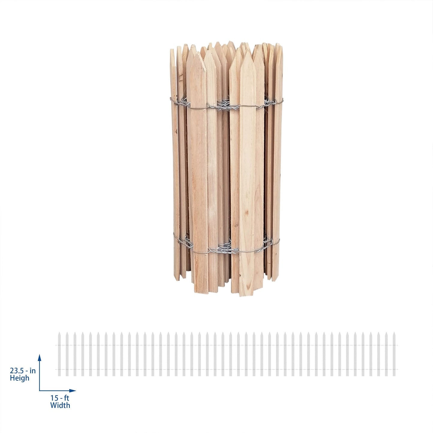 15-ft x 2-ft Brown Cedar Woven Wire Rolled Fencing