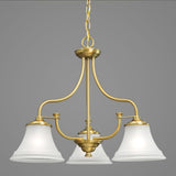 Progress Lighting Tinsley 3-Light Brushed Gold Traditional Chandelier