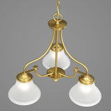 Progress Lighting Tinsley 3-Light Brushed Gold Traditional Chandelier