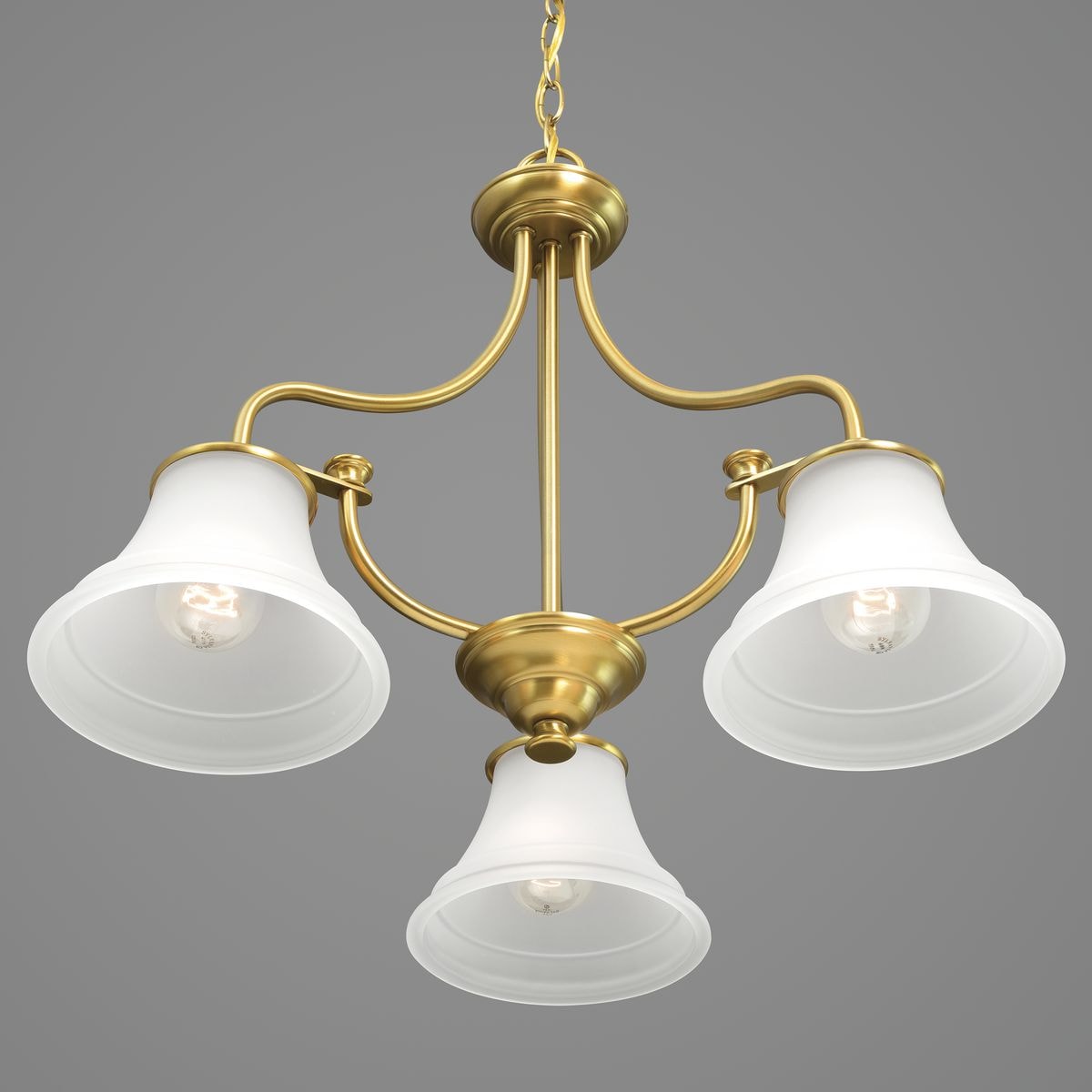Progress Lighting Tinsley 3-Light Brushed Gold Traditional Chandelier