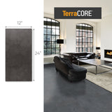 Lucida USA Terracore Nero Marquina Gray 22-mil x 12-in W x 24-in L Waterproof Interlocking Luxury Vinyl Plank Flooring (16-sq ft/ Carton)