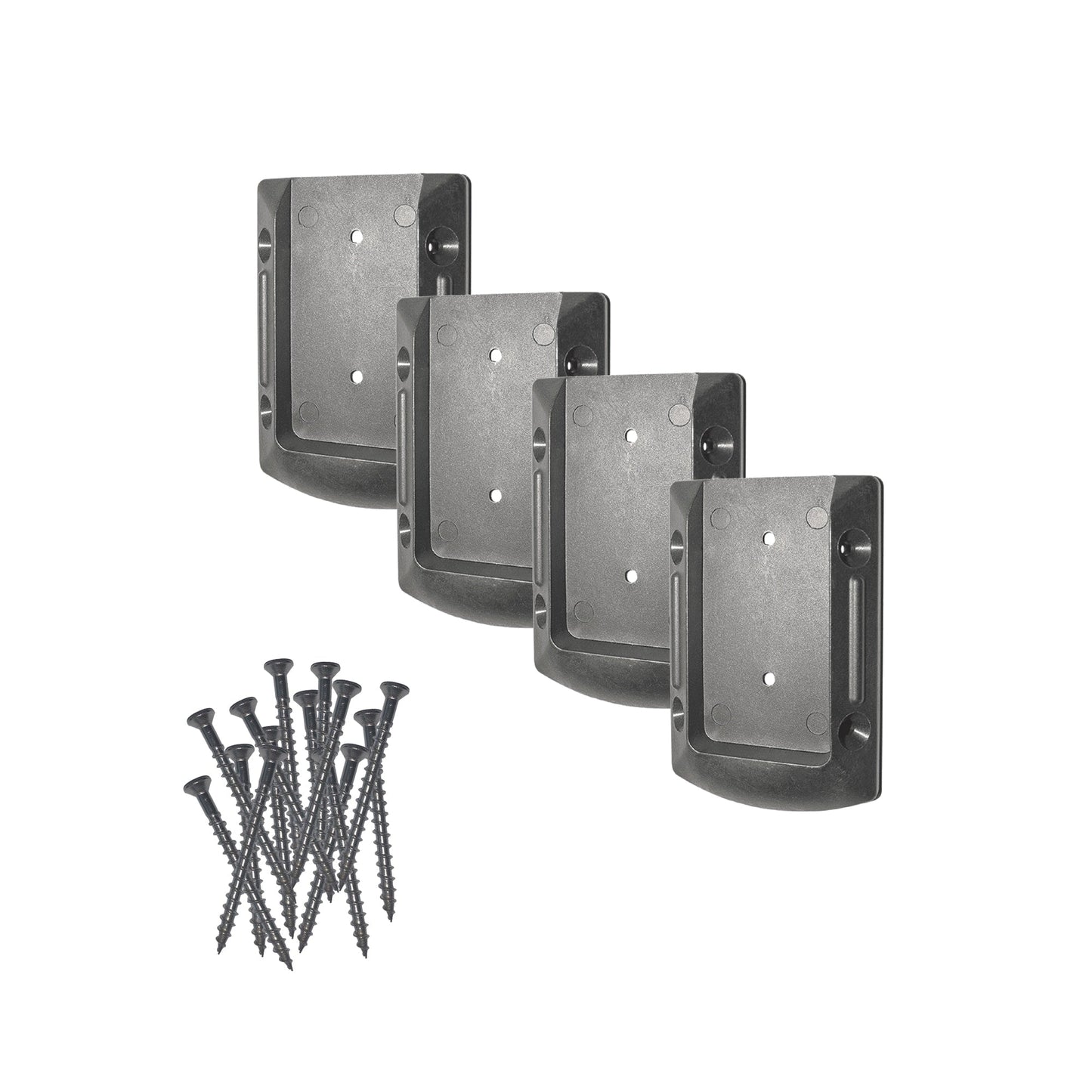 Nuvo Iron 4-in x 2.75-in Black Plastic Deck Railing Completer Kit (4-Pack)