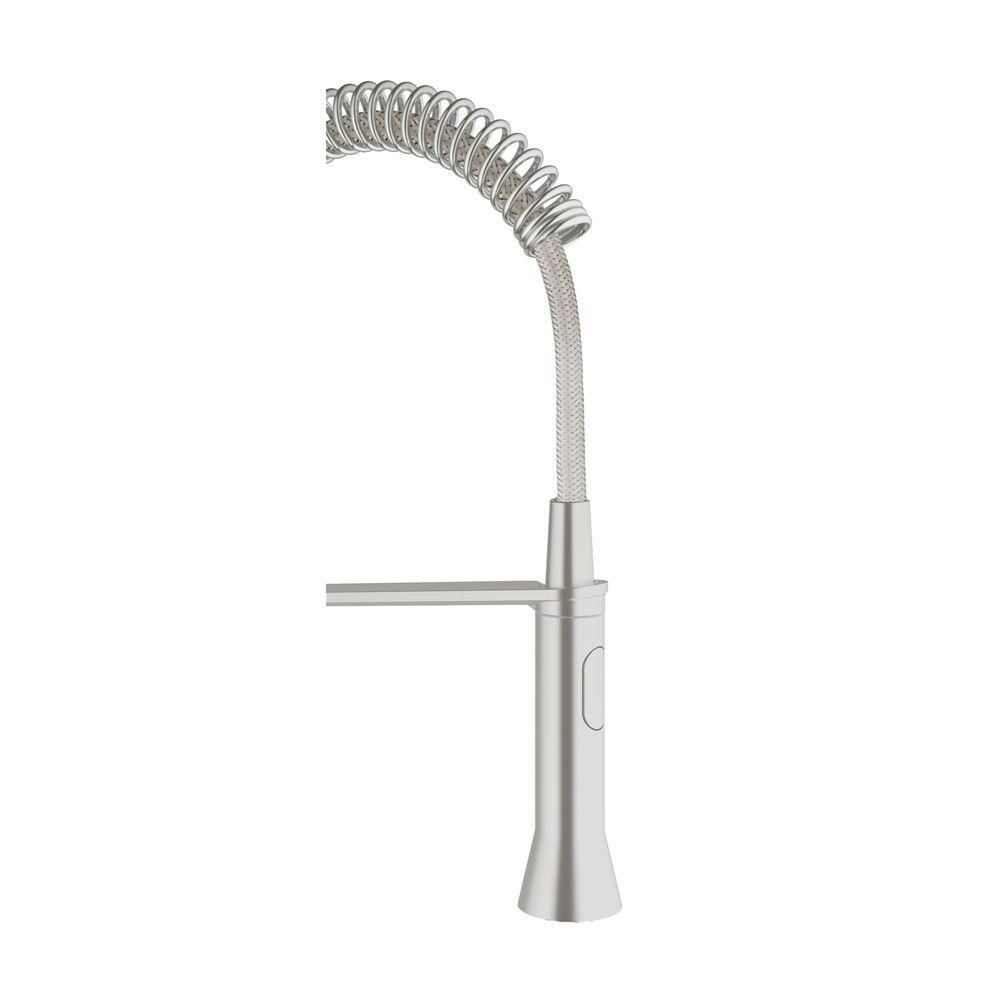 K7 Medium Semi-Pro Single-Handle Pull-Down Sprayer Standard Kitchen Faucet in SuperSteel Infinity