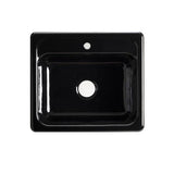 Mayfield Drop-In Cast Iron 25 in. 1-Hole Single Bowl Kitchen Sink in White - Super Arbor