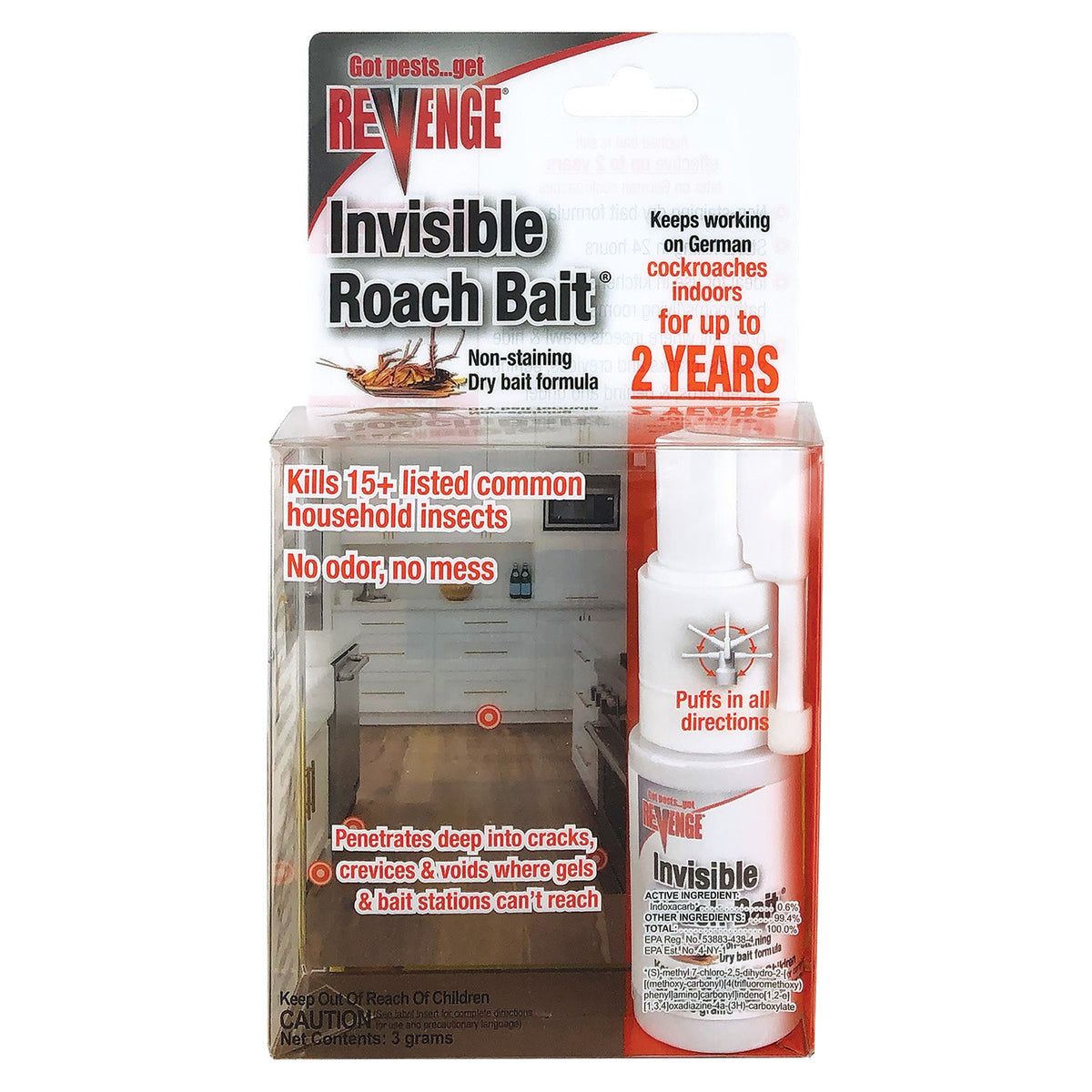 Bonide Revenge Invisible Roach Bait, 3 Grams