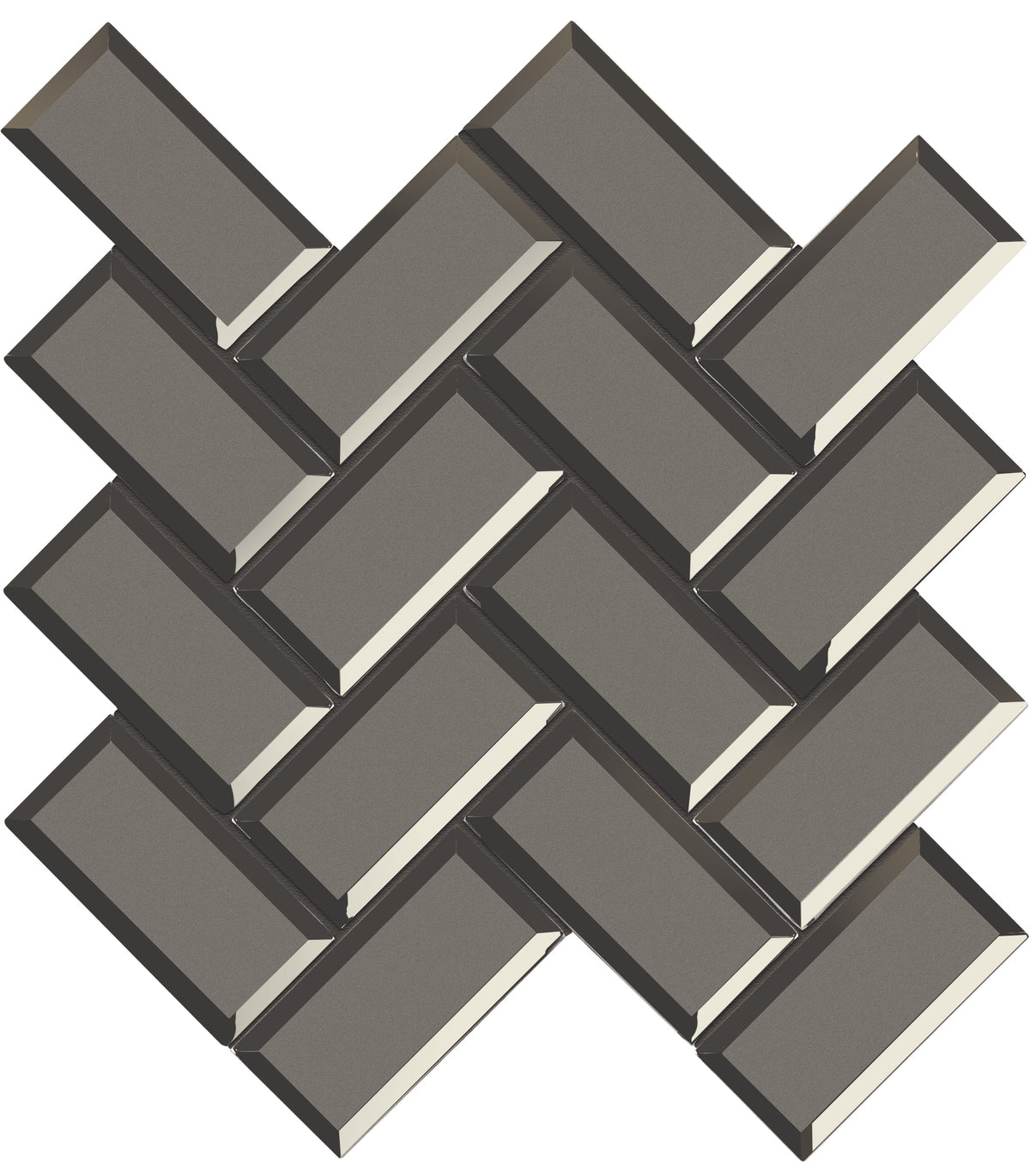 Satori Skylight Champagne 11-in x 11-in Mirrored Glass Patterned Mosaic Wall Tile (0.86-sq. ft/ Piece)