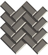 Satori Skylight Champagne 11-in x 11-in Mirrored Glass Patterned Mosaic Wall Tile (0.86-sq. ft/ Piece)