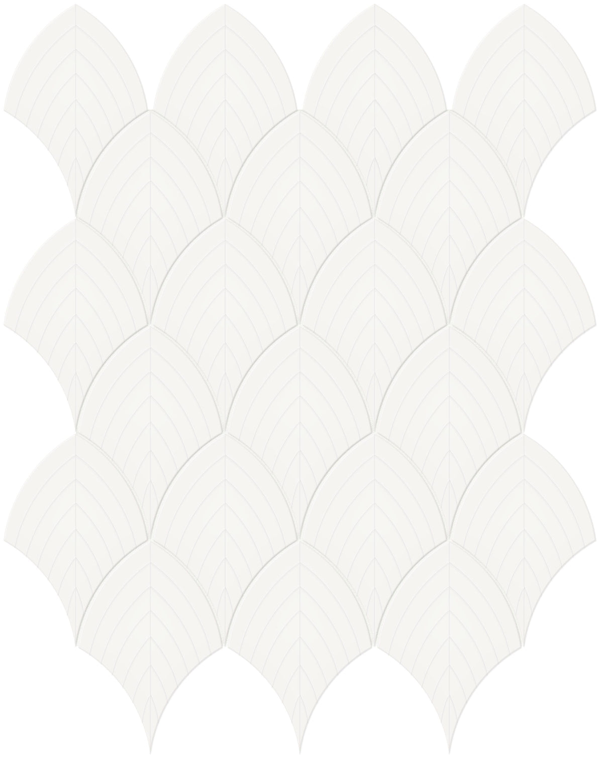 Satori Hudson Brilliant White 11-in x 13-in Glossy Porcelain Arabesque Mosaic Wall Tile (1.01-sq. ft/ Piece)