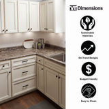 VT Dimensions Wilsonart 10-ft Toffee di Pesco Straight Laminate Kitchen Countertop with Integrated Backsplash