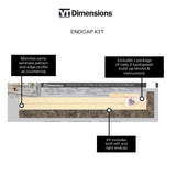 VT Dimensions Toffee di Pesco Laminate Countertop End Cap Kit, 7.5-in W x 28-in H x 0.75-in D (Tempo Waterfall Edge)