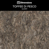 VT Dimensions Wilsonart 8-ft Toffee di Pesco Straight Laminate Kitchen Countertop with Integrated Backsplash