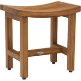 Patented 18 in. Sumba Lotus Teak Shower Bench - Super Arbor