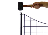 Zippity Outdoor Products 5 Panels 3-ft H x 3-ft W Black Galvanized Iron Scallop No Dig Garden Fence Panel