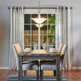 Kichler Dover 3-Light Brushed Nickel Transitional Seeded Glass Bowl Medium Hanging Single