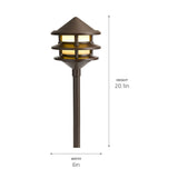 Kichler 3-Watt Olde Bronze Low Voltage Hardwired LED Path Light, 200 Lumens, 20.05-in H x 6-in W