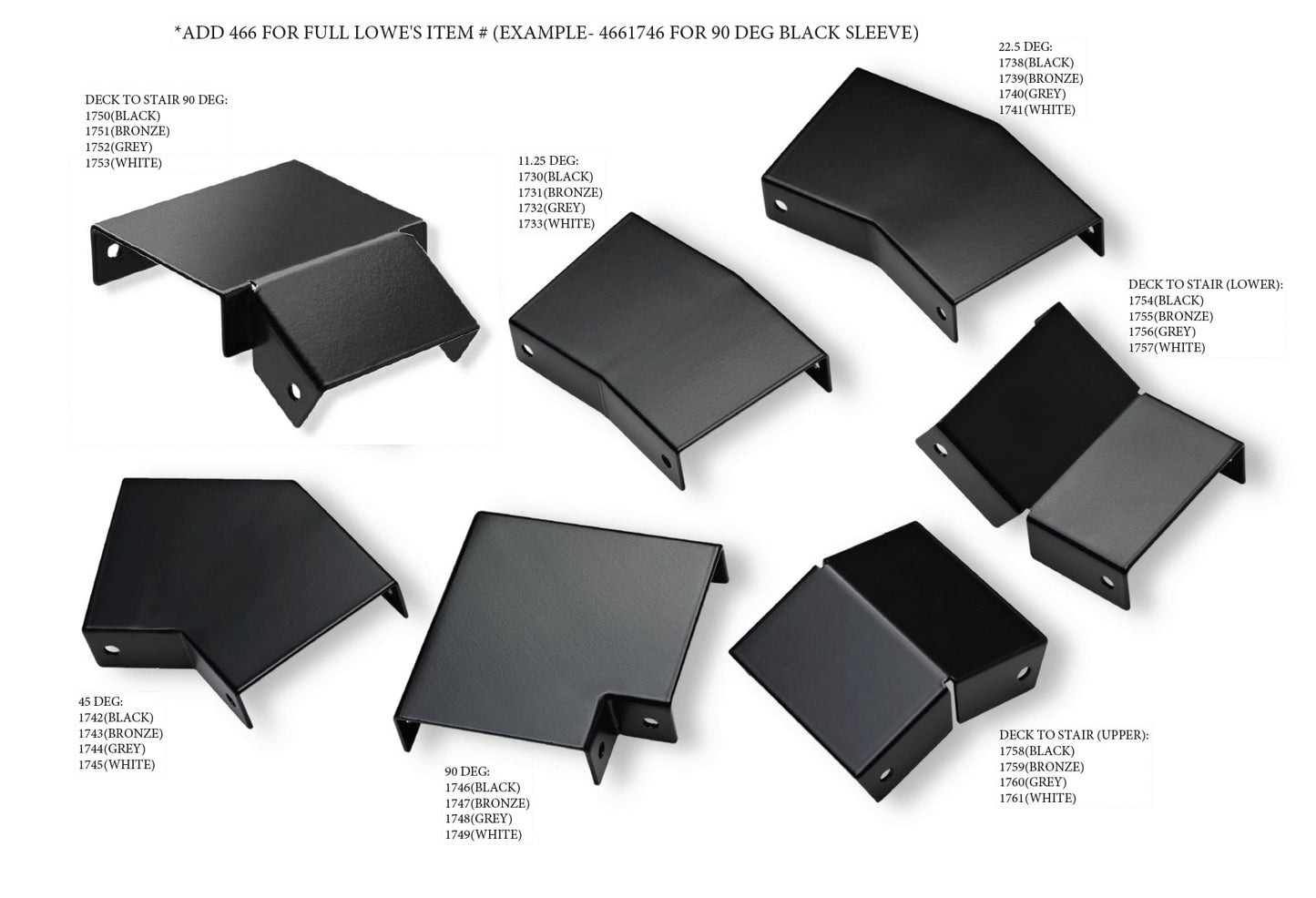 CityPost 6-in x 3-in CP Black Painted Galvanized Steel Rail Bracket