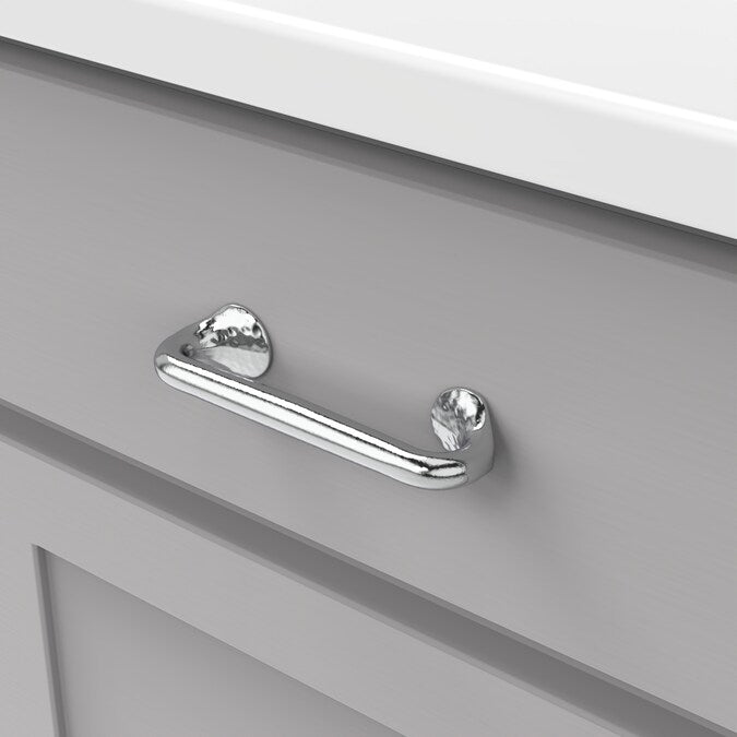 Hickory Hardware Craftsman 3-3/4-in (96mm) Center to Center Chrome Rectangular Bar Drawer Pull