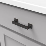 Hickory Hardware Studio 3-3/4-in (96mm) Center to Center Oil-Rubbed Bronze Highlighted Rectangular Handle Drawer Pull