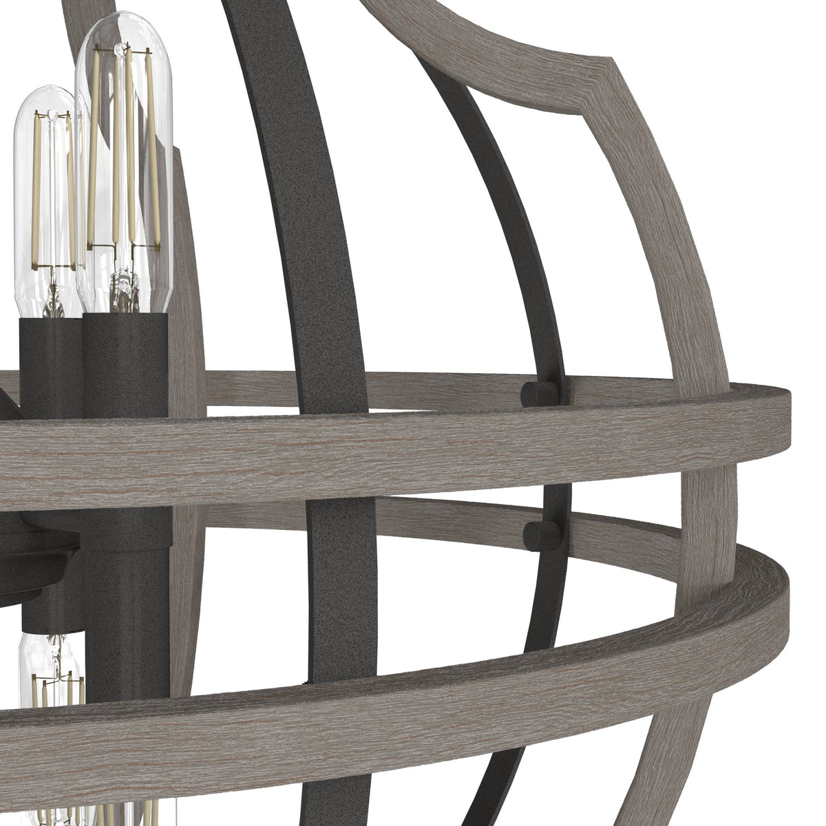 Hunter Stone Creek 6-Light Noble Bronze Transitional Globe LED Medium Hanging Pendant Light