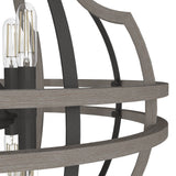 Hunter Stone Creek 6-Light Noble Bronze Transitional Globe LED Medium Hanging Pendant Light
