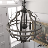 Hunter Stone Creek 6-Light Noble Bronze Transitional Globe LED Medium Hanging Pendant Light