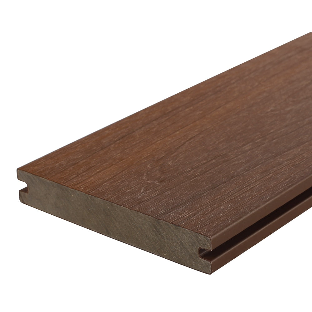 NewTechWood Magellan Solid Board with Groove 1-in x 6-in x 8-ft Brazilian Ipe Grooved Composite Deck Board (10-Pack)
