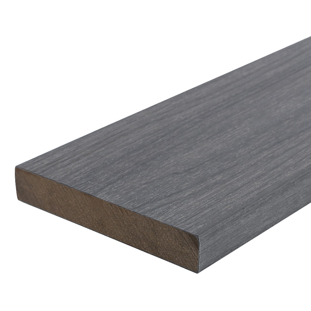 NewTechWood Cortes Solid Board 1-in x 6-in x 8-ft Westminster Gray Square Composite Deck Board (10-Pack)