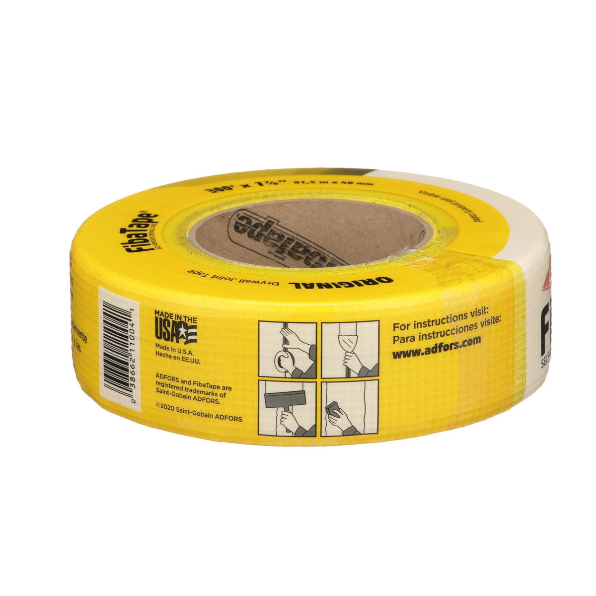 Saint-Gobain ADFORS FibaTape Standard Yellow 1.875-in x 300-ft Mesh Construction Self-adhesive Drywall Joint Tape