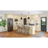 allen + roth Annscroft 36-in W x 36.125-in H x 12-in D Hazelnut Maple Door Wall Semi-Custom Cabinet