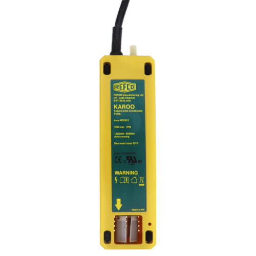 Refco 4678512 condensate pump - front view (Product Type: Condensate Pump; Voltage: 120v, 240v)