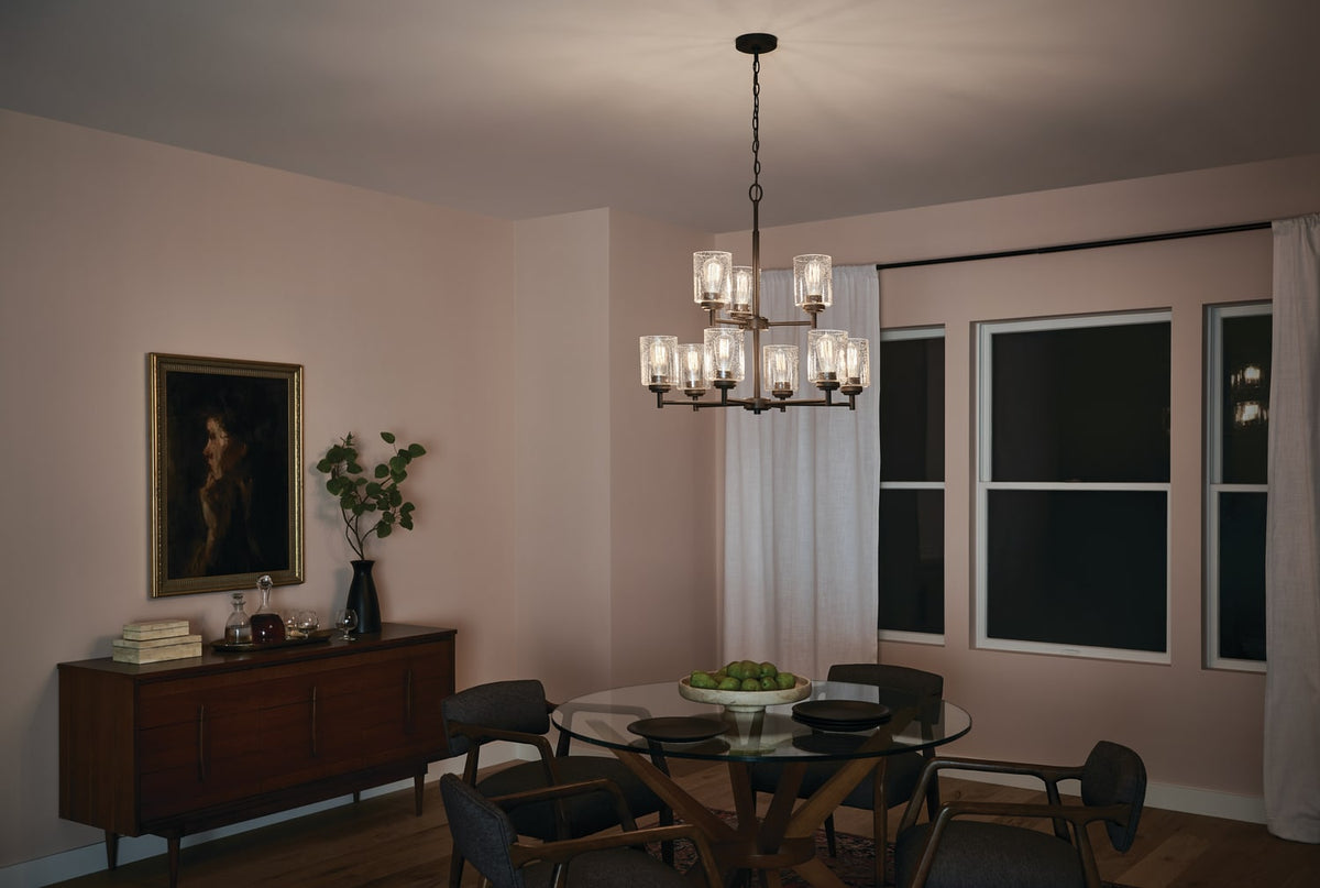 Kichler Winslow 9-Light Antique Bronze Modern/Contemporary Chandelier