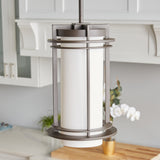 Kichler Pacific Edge Architectural Bronze Traditional Opal Glass Cylinder Pendant Light