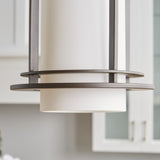 Kichler Pacific Edge Architectural Bronze Traditional Opal Glass Cylinder Pendant Light