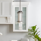 Kichler Pacific Edge Architectural Bronze Traditional Opal Glass Cylinder Pendant Light